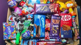 Kinder Joy toy gems candy lollipop skittles ice ball candy 🍭🍬