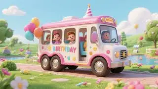 Wheels on the Birthday Bus to Sweet Balloon Springs | Kids Songs & Nursery Rhymes 🎶