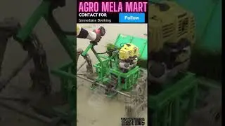 4 Row 2 wheel Paddy/ Rice Planting Machine Contact For Booking @agromelamart