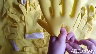 DHL303 Yellow latex household gloves.Dip flock lined.Fish scale grip,roll/beaded cuff.
