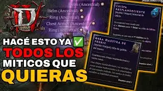 DIABLO 4: &iexcl;5 M&Iacute;TICOS DE UNA! 🤯 El mejor FARMEO para Conseguir M&iacute;ticos