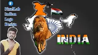 Indian logo Design 2021 / How To Make Professional Indian flag  logo On Mobile - PixelLab Tutorial