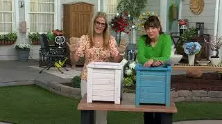 Vegtrug Classic Square Cedar Wood Planter with Liner on QVC