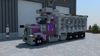 Minecraft, Peterbilt 357 dump truck (Build Tutorial)