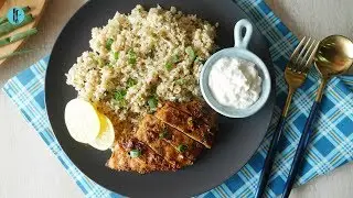 Keto Cauliflower Garlic Rice with Spicy Grilled Chicken Recipe By Healthy Food Fusion