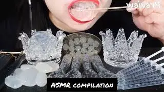 Best ASMR Compilation. ASMR CLEAR FOODS.HONEY JELLY, FROG EGGS EATING DRINKING SOUNDS.