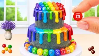 Amazing Mini Rainbow Oreo Cake 🌈🍪 Satisfying Chocolate Drip Mini Cake Decorating | Amazing Cake