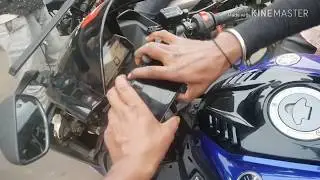 #Mobile #Holder With #Charger Set-up In #Yamaha R15 v3