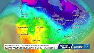 Cold blast affecting over half of the United States