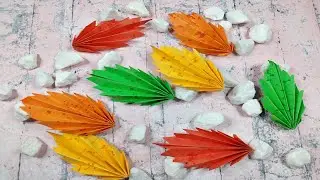 Basteln: Bl&auml;tter f&uuml;r den Herbst basteln / tolle Herbst Deko Idee einfach gemacht