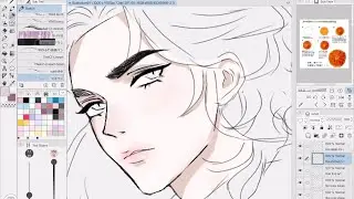 Drawing OC- Process of fixing line art and coloring 
