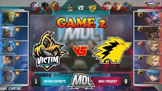 ONIC PRODIGY vs VICTIM ESPORTS GAME 2 MDL S1 - MOBILE LEGENDS BANG BANG