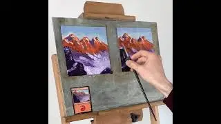 Oil Painting Mountain 04 Magic the Gathering Card #Shorts