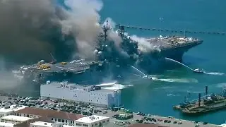 Fire Brakes Out On US Aircraft Carrier
