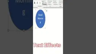 How to curve text in shape in ms word #shorts