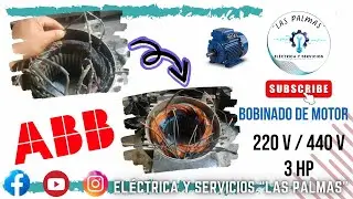 Bobinado de motor ABB de 3HP. #viralvideo