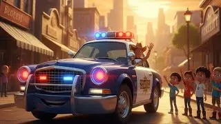 🚓 Police Car Song for Kids | Brave Police Officers & Duty | Safety Learning Cartoon