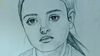 Loomis Method Face Drawing Step by Step | Realistic Girl Portrait
