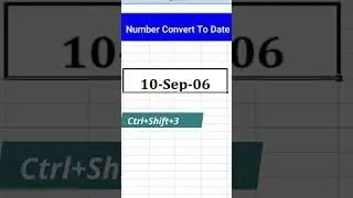 Number convert to date format in excel