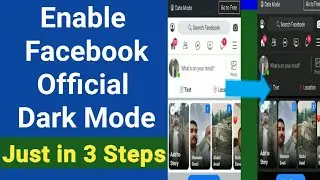 how to enable facebook dark mode/ enable facebook dark theme/ facebook black theme mode