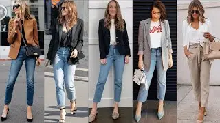 Top stylish workplace dresses designs ideas for working women with blazer's 2023