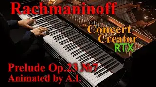 Rachmaninoff - Prelude №7 Op.23 Animated by AI [Concert Creator RTX]