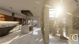 DÉCORATION INTÉRIEURE D'UNE MAISON  AVEC PISCINE