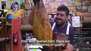 xQc reacts food insider || Why Spanish Iberian Ham Is The World's Most Expensive Cured Meat