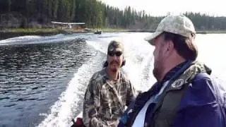 Heading out after our portage from Laurie River Lodge