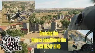DCS Mi24P HIND - Casually cruising the Cyprus coastline on the DCS Syria Map in the Mi24P HIND
