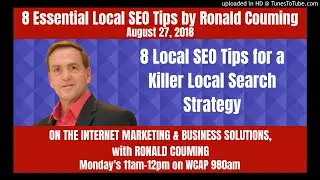 8 Essential Local SEO Tips by Ronald Couming, August 27th, 2018