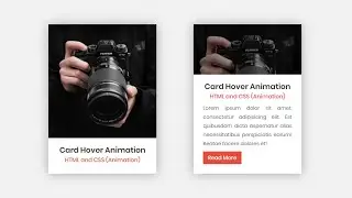 Image Card Hover Animation in HTML CSS & JavaScript | Profile Card UI Design