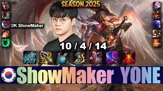 DK ShowMaker YONE vs RYZE Mid - Patch 25.17 KR Ranked | lolrec