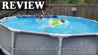 Intex 15 Foot x 48 Inch Prism Frame Above Ground Pool - Setup & Review