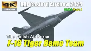 Tiger F-16 Strikes &ndash; Polish Air Force | Tiger F-16 Demo Team | RAF Cosford Airshow 8/6/2025 | Part.1