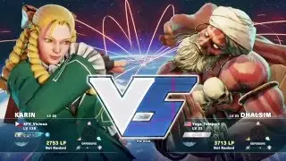 SFV - Ranked Matches: Vicious (Karin) Vs Yoga_Teleport (Dhalsim)
