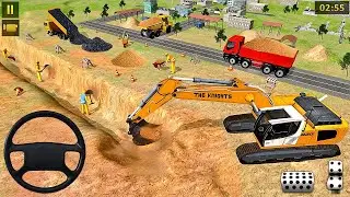 👷🏻City Road Construction Simulator 🚧 - Heavy JCB Games 2026 - Android Gameplay
