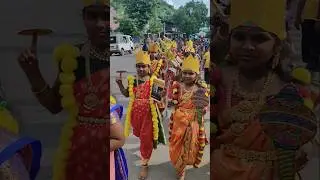 Bathukamma and Dusshera Celebrations #bathukamma #dussehra #celebration #students #telangana #shorts