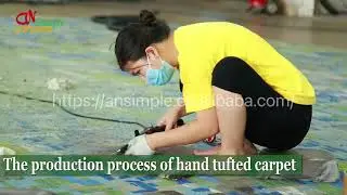 Professional process of producing hand tufted carpet