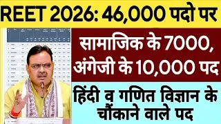 REET 2026 Notification | 3rd Grade शिक्षक भर्ती | DPC के बाद 46,000 पदो पर | RSSB REET 