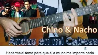 Como Tocar ANDAS EN MI CABEZA en Guitarra / Chino & Nacho Ft Daddy Yankee / MoroMusicPiano