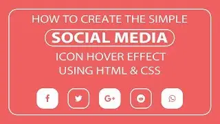 Social Media Icon hover effect - Icon hover effect - Glowing Icon hover effect