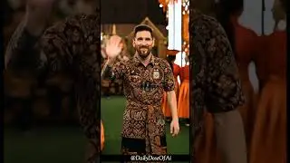 When MESSI wears batik | Argentina's New Uniform? No, Only Messi Wears Batik! #aiart #messi #goat