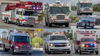 Henderson FD. Medic 98, Rescue 98 + Structure Fire Response