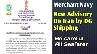 New Advisory On Iran By DG Shipping
