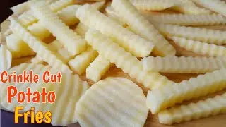 Crinkle Cut Fries | How to make Crinkle Cut Potato Chips | Potato Fries