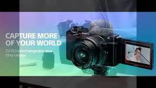 Sony Alpha ZV-E10 Mirrorless Vlog Camera Kit &ndash; APS-C Sensor, Interchangeable Lenses, 4K Video, Black
