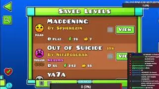 Notion Day 1 Geometry Dash! Hop in and make a level request and ill maybe play it!