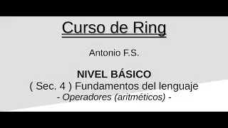 Capitulo 13.1 Estructura & Sintaxis: Operadores aritm&eacute;ticos.