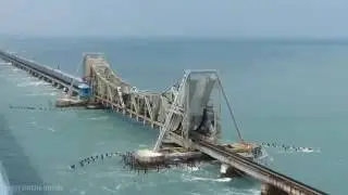 PAMBAN BRIDGE Train Video  Rameswaram Bridge